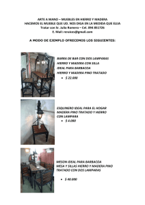 ARTE A MANO – MUEBLES EN HIERRO Y MADERA HACEMOS EL