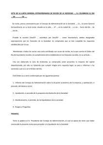 ACTA DE LA JUNTA GENERAL EXTRAORDINARIA DE SOCIOS