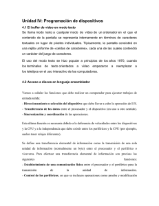 Programación de Dispositivos: Buffer, Ensamblador, Puertos
