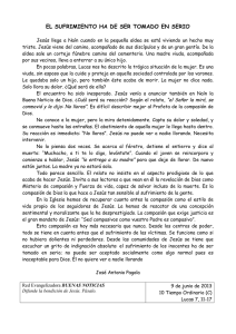 EL SUFRIMIENTO HA DE SER TOMADO EN SERIO