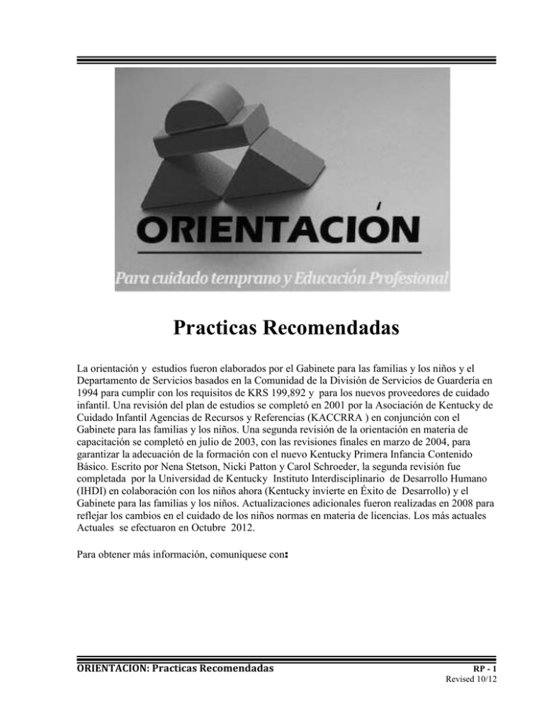 Practicas The Child Care Council of Kentucky