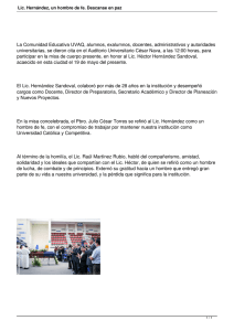 Lic. Hernández, un hombre de fe. Descanse en paz