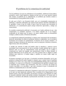 El problema de la contaminación ambiental