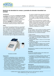 Medición de Densidad de Cremas con DS7800