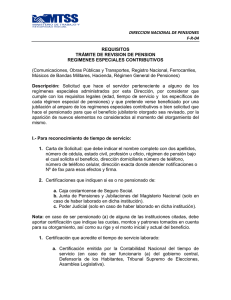 Revisión de pensión regimenes especiales contributivos.