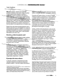 LA DINÁMICA DE LA DISCRIMINACIÓN RACIAL