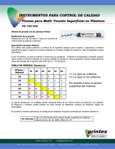 INSTRUMENTOS PARA CONTROL DE CALIDAD Plumas para
