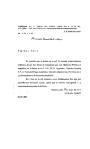 Suprema Corte: La cuestión que se debate en el sub lite resulta