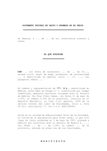 PROMESA DE NO PEDIR