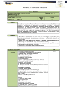 PROGRAMA DE COMPONENTE CURRICULAR Curso: MEDICINA
