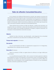 Taller de reflexión: Comunidad Educativa