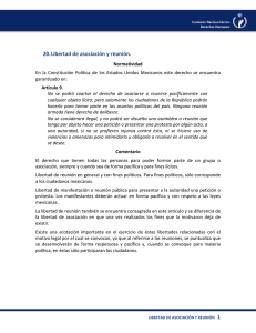 20. Libertad de asociación y reunión.