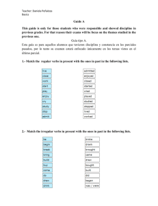 Guide A This guide is only for those students who were responsible