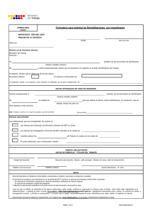 Solicitud de rehabilitación