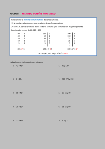 MCM y MCD: Ejercicios de Matemáticas