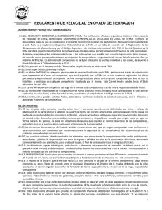 REGLAMENTO DE VELOCIDAD EN OVALO DE TIERRA 2014