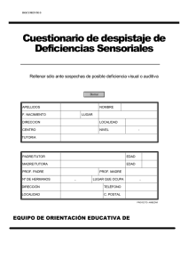 Doc 5) Cuestionario de despistage de las deficiencias sensoriales