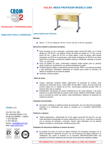 AULAS: MESA PROFESOR MODELO 2089