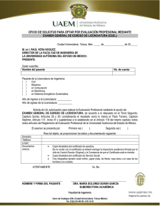 Solicitud EGEL UAEMéx: Examen General de Egreso