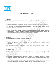 CLAUSULA DE DAÑOS POR AGUA