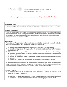 Nombre del Tema Programa Integral de Prevención de la Trata de