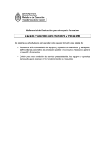 Equipos de Maniobra y Transporte: Referencial de Evaluación