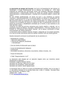La Asociación de Amigos del Corazón, del Centro de Rehabilitación