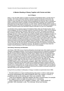 1 A Modern Reading of Dewey Together with Freinet and Adler