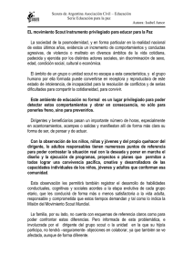 EL movimiento Scout Instrumento privilegiado para educar para la Paz