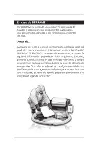 En caso de DERRAME - Facultad de Química UNAM
