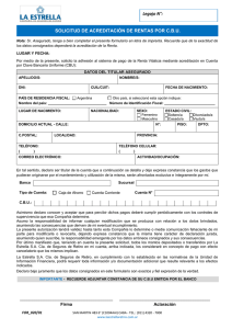 Solicitud de Acreditacion por C.B.U.