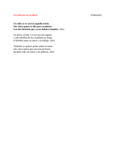 (Gabaraín) Un niño se te acercó aquella tarde. Sus cinco panes te