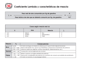 Coeficiente Lambda y características de mezcla