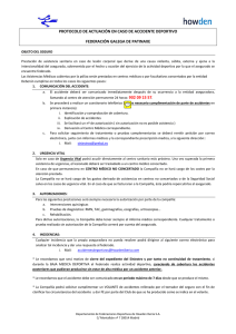 Forma de actuación no caso de siniestro