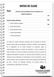 Tipos De Costos Indirectos De Acuerdo A Su Comportamiento