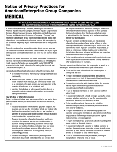 Notice of Privacy Practices for Health Information