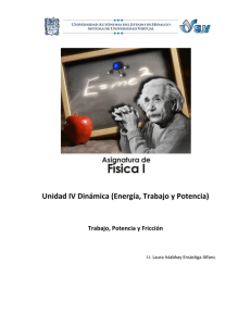 Trabajo, potencia y fricción