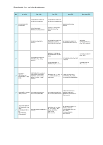 Organización períodos de exámenes