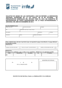 SOLICITUD DE ABONO DE LAS CANTIDADES A QUE SE REFIERE