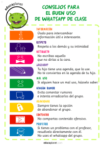 consejos para el buen uso de whatsapp de clase