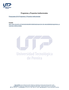 Programas y Proyectos Institucionales