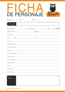 Ficha de Personaje: Plantilla para Desarrollo de Personajes
