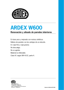 ARDEX W600 Renovación y alisado de paredes interiores