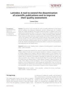 Latindex: A tool to extend the dissemination of scientific publications