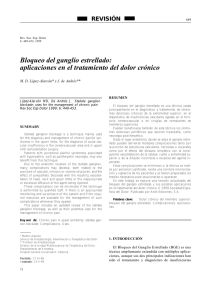 Bloqueo del ganglio estrellado - Revista de la Sociedad Española