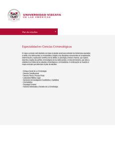 Especialidad en Ciencias Criminológicas