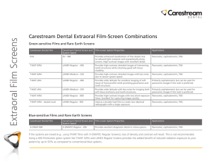 Extraoral Film Screens: Information Sheet