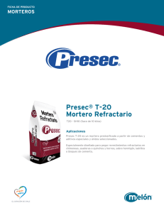 Presec® T-20 Mortero Refractario