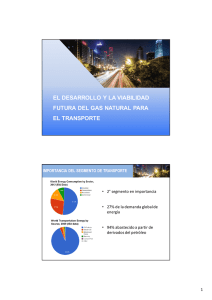 el desarrollo y la viabilidad futura del gas natural para el transporte