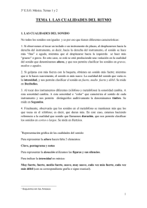 TEMA 1. LAS CUALIDADES DEL RITMO